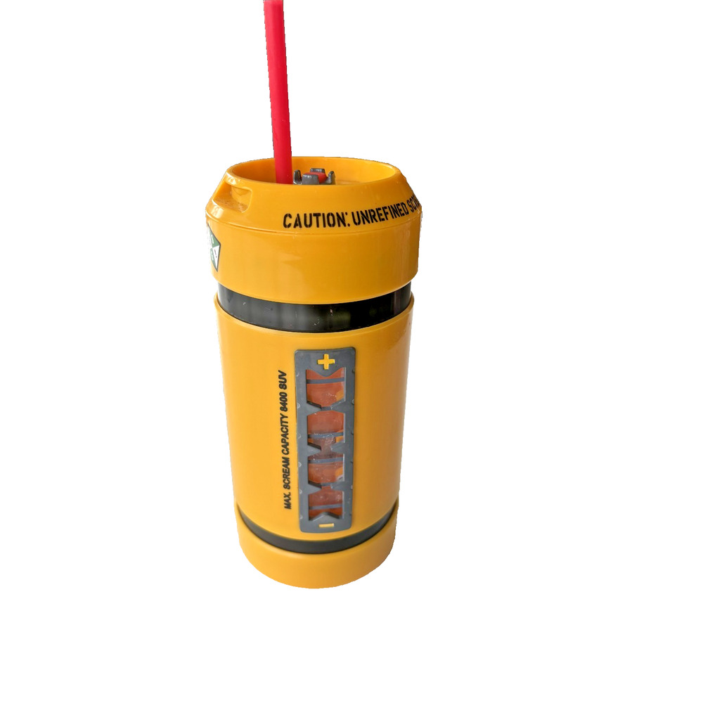 Disney Parks Monsters Inc Scream Canister Sipper Cup Bottle With Straw WORKS!!